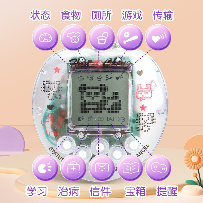 跨境电子喂养宠物游戏迷你电子宠物机怀旧玩具挂饰钥匙扣外贸批发|undefined