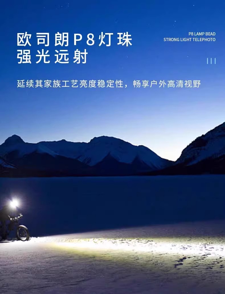 Strong Light Led Flashlight X608 Outdoor Strong Magnetic Long-Lasting Auto Repair Work Light Camping Light Rechargeable