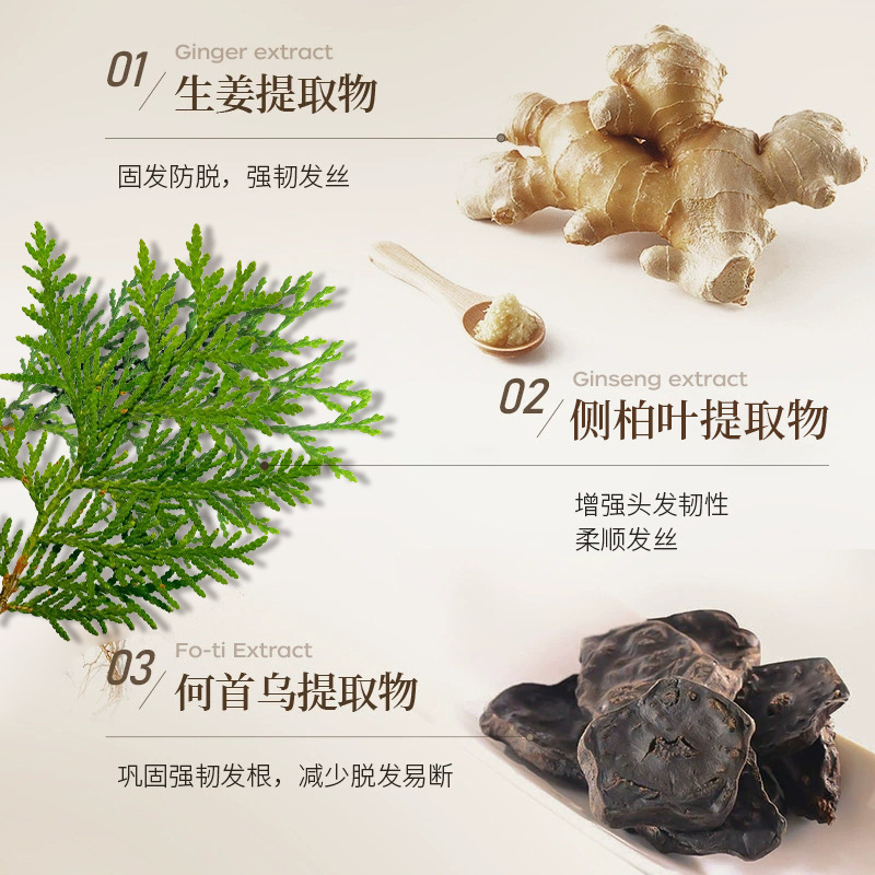 倾龄防脱固发洗发水草本配方姜汁清洁头皮去屑止痒清爽蓬松正品|undefined