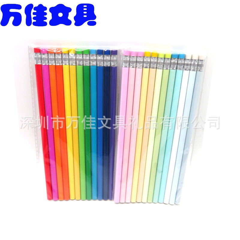 Light short pencil, hexagonal set, wide color palette, 5 pieces