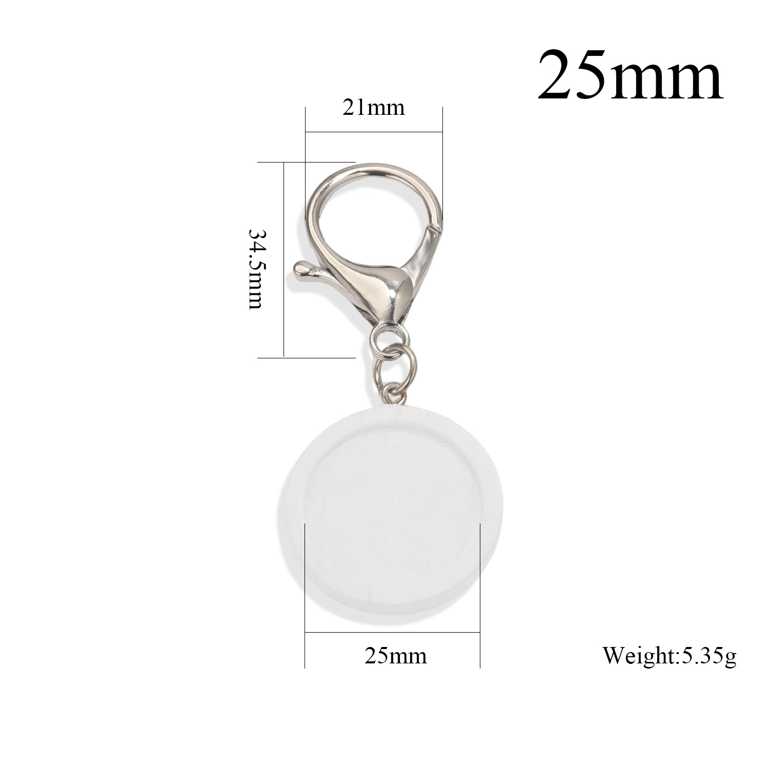 Tempos de joyas de madera redondas llavero de madera colgante accesorios DIY bandeja en blanco