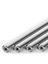 ♔镀铬直线光轴带内螺纹定 制加工带牙孔内丝键槽外螺纹M4M5M6M8M