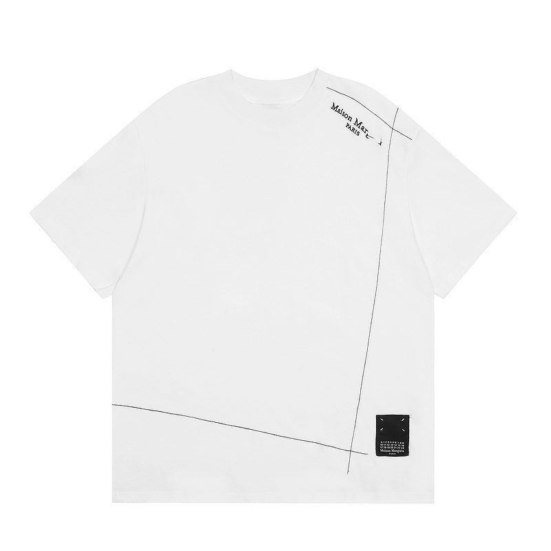 Mm6マギラtシャツ2023夏新作男女カップル服アラビア数字プリント半袖|undefined