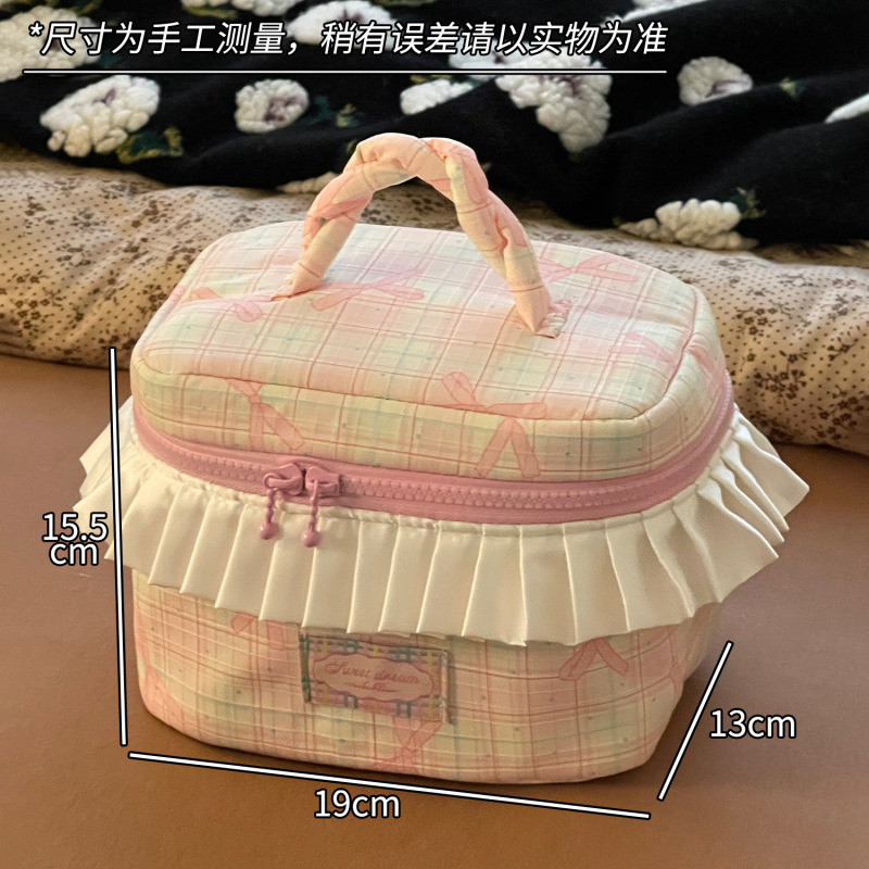 大容量化妆包女便携化妆品收纳包旅行洗漱包可爱小众女手提收纳袋|undefined