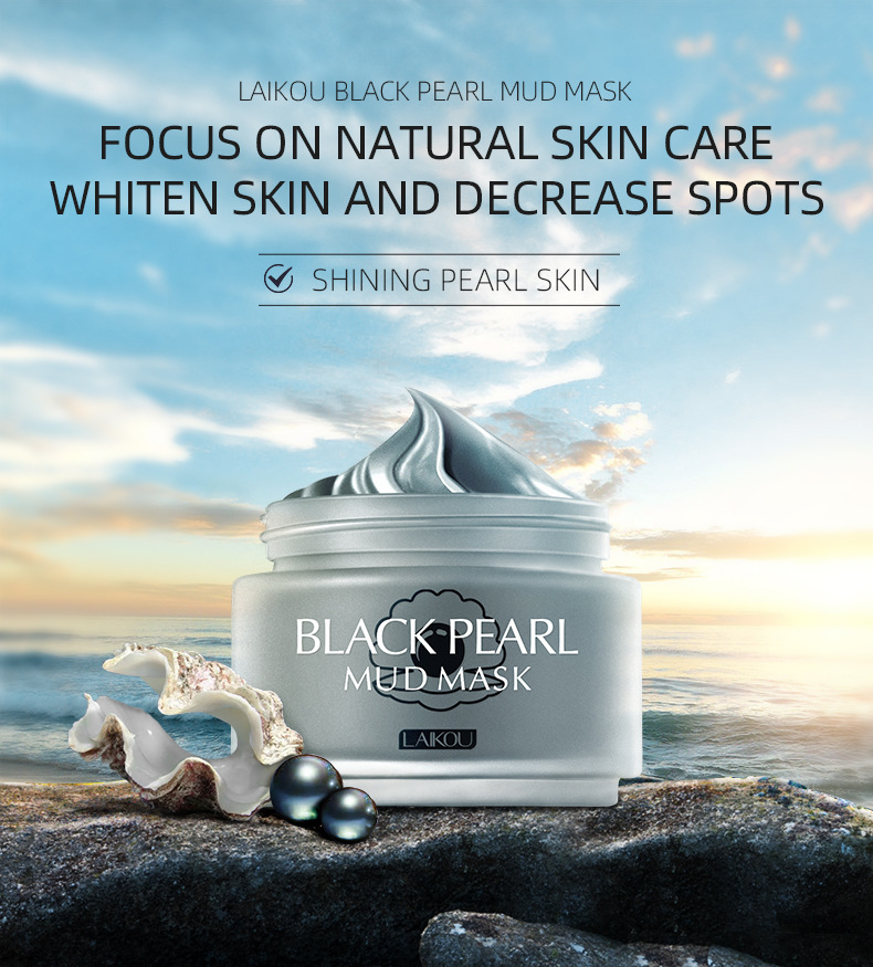 Cross-border Laicome Black Pearl Mask Mud 85g Hydrating, Moisturizing and pore-cleaning factory in stock, one-piece consignment undefined