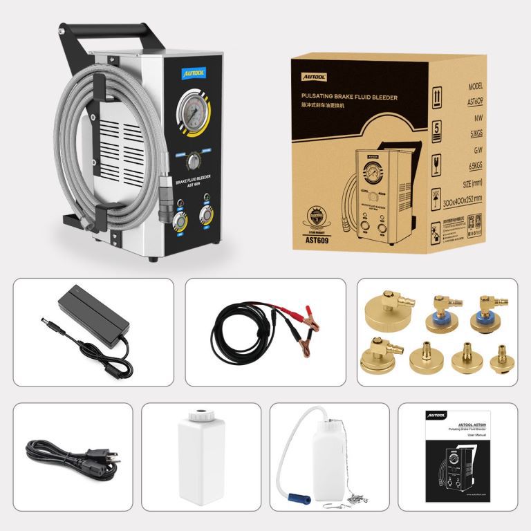 AUTOOL AST609 interruptor de la máquina de reemplazo de aceite del freno del coche herramienta especial máquina de cambio de aceite eléctrica tipo de pulso
