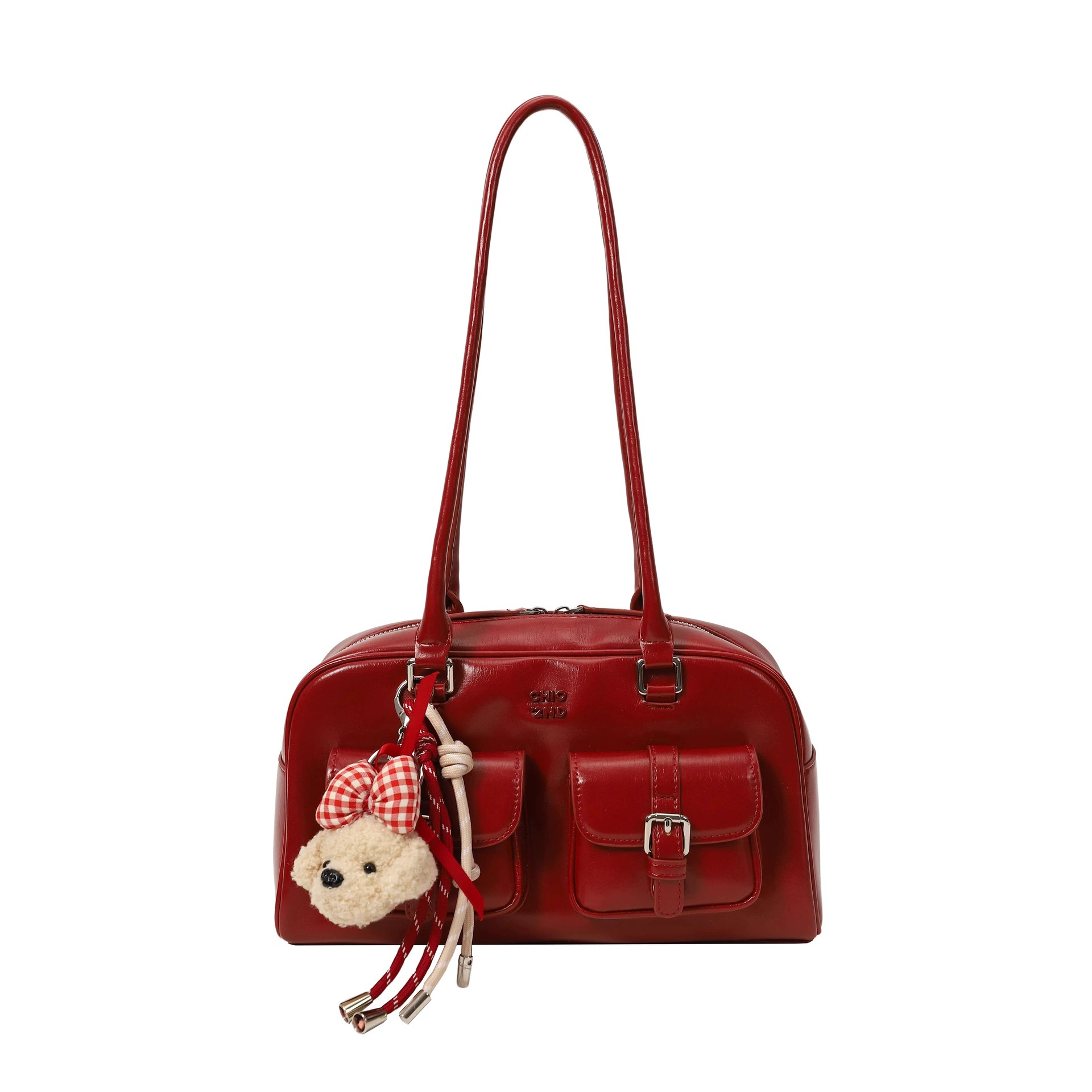 Pillow, red retro shoulder bag, one-shoulder bag