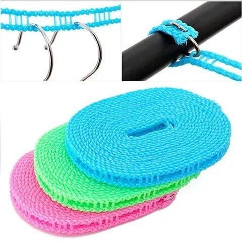 Bold hanging clothesline clothesline outdoor drying quilt retractable household wire rope cooling clothes rope artifact without punching