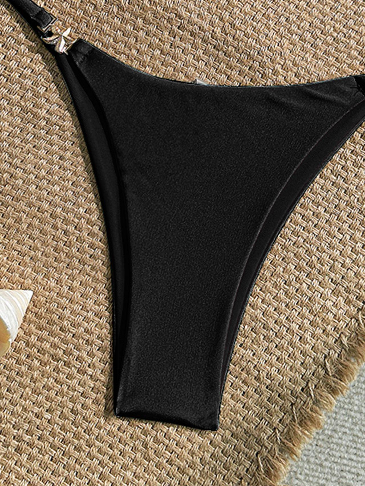 Women's Sexy Thin Rope Shoulder Strap Bikini Triangle Cup Swimwear for Beach Hot Springs Trending New_voghion.com