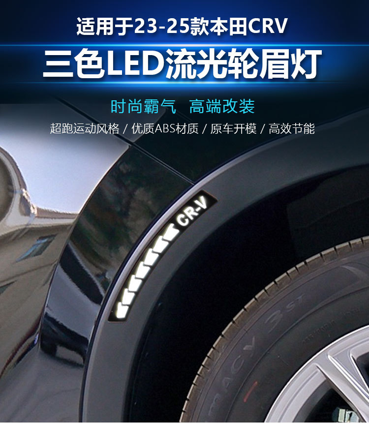 Suitable for 23-26 Models of Honda Crv Modified Led Wheel Arch Lights, Fender Lights, and Honda Crv-Specific Daytime Running Lights