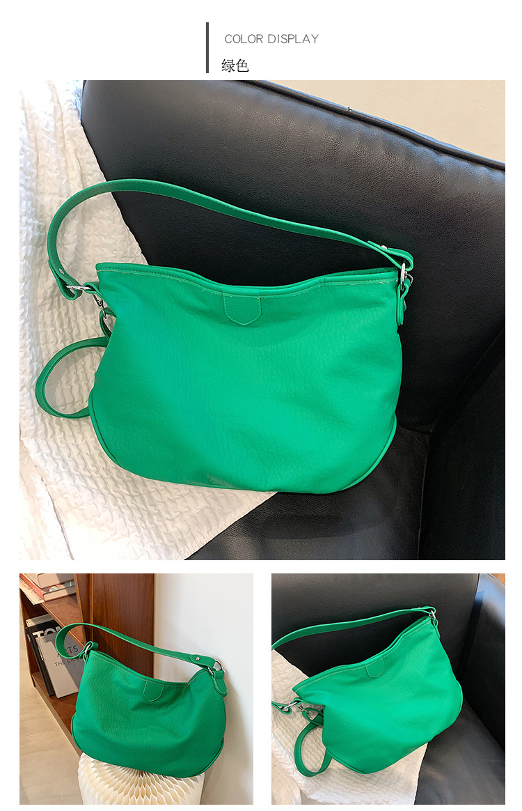 Wholesale Solid Color Large Capacity Cross-body Bag Nihaojewelry display picture 1