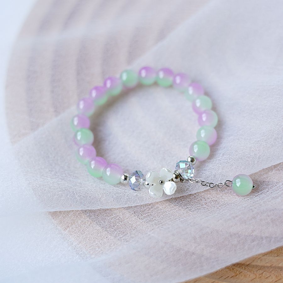 Simple Style Flower Alloy Beaded Bracelets