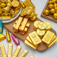 誕生日ケーキ装飾金条金貨元宝誕生日ケーキ装飾チョコレート祝寿財神結婚祝い砂糖振り子