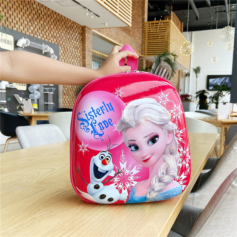 2023 nueva cáscara de huevo Elsa kindergarten pequeña mochila niños Niñas dibujos animados lindo comercio exterior