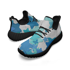 Direct supply from cross-border manufacturers of new running shoes, lightweight and breathable men's and women's shoes, flyknit shoes, custom-made according to images for men.