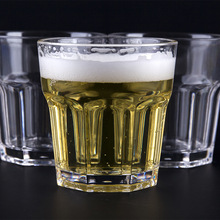 创意塑料亚克力透明啤酒杯八角杯水杯威士忌杯酒吧KTVPC杯子批发