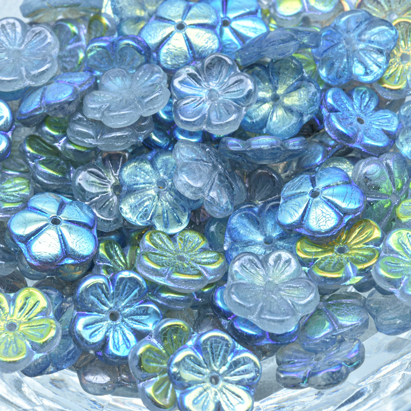 Nuevas perlas de vidrio checas preciosa perlas de ciruela esmaltadas 10mm alrededor de 100 piezas de paquete diy accesorios de perlas sueltas