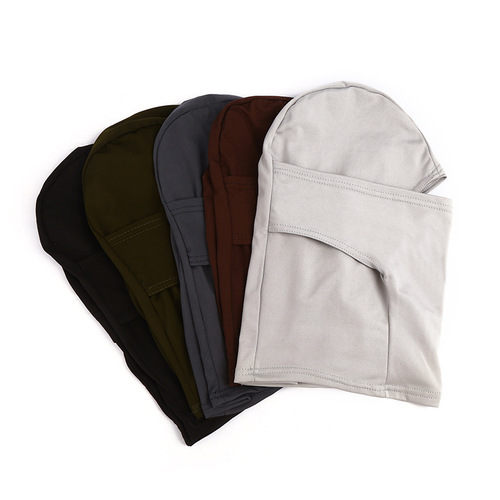 Cross-border winter outdoor cycling cold-resistant warm face mask windproof hat solid color beanie multifunctional face cover CS headgear