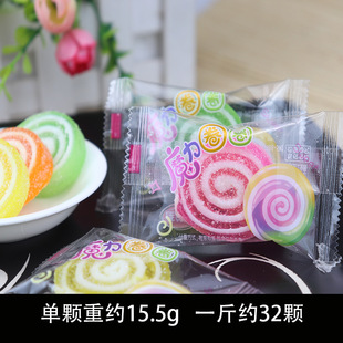 Factory Magic Circle Fruit Fruit Fruit Flequy Rainbow Candy Candy Sugar Sugar Fruit Candy Small Candy Candy Bulk Wholesale