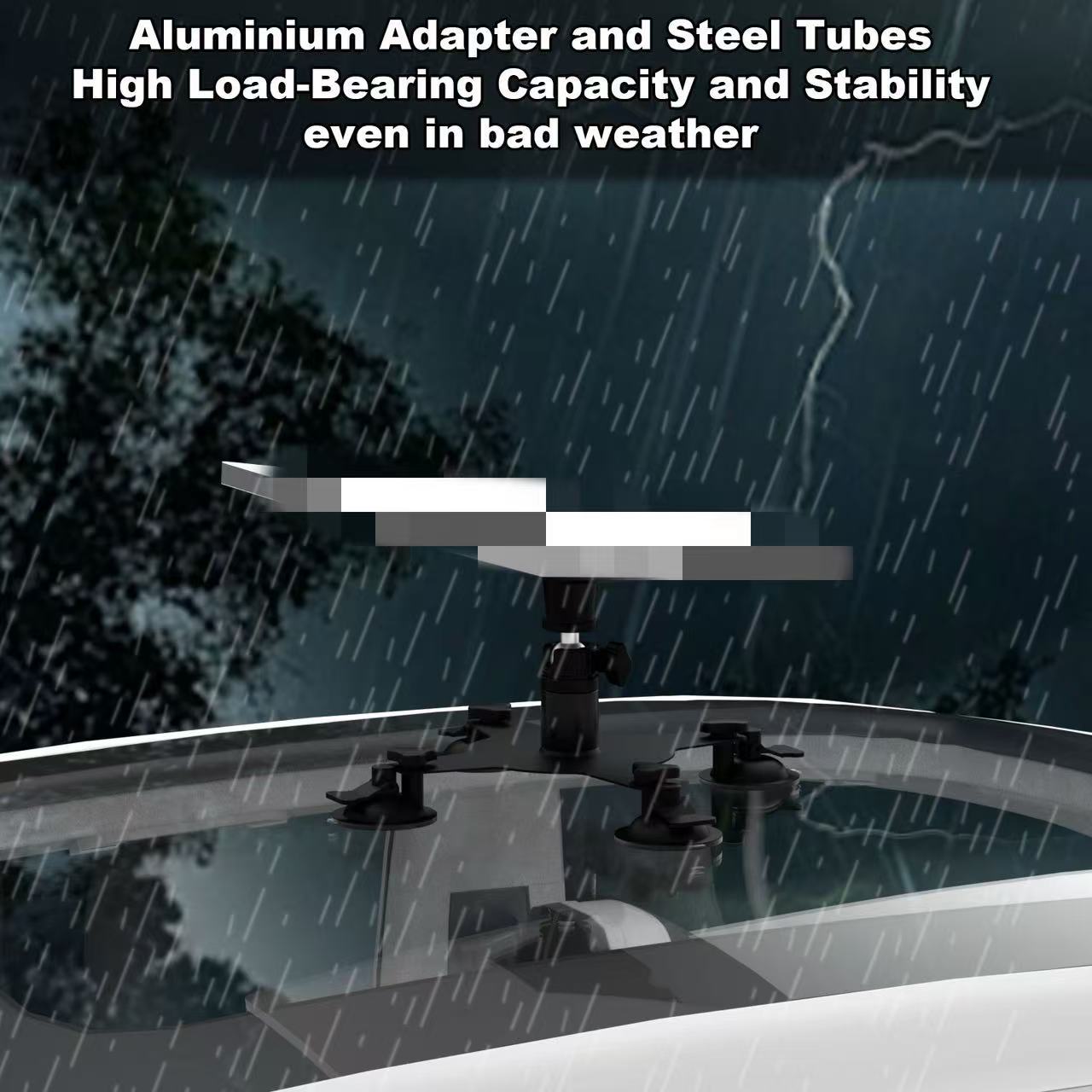 Cross-Border Car Roof Mount with Suction Cup/Magnetic Attachment Suitable for Mini Receiver Brackets, Universal Mount for Cars and Boats