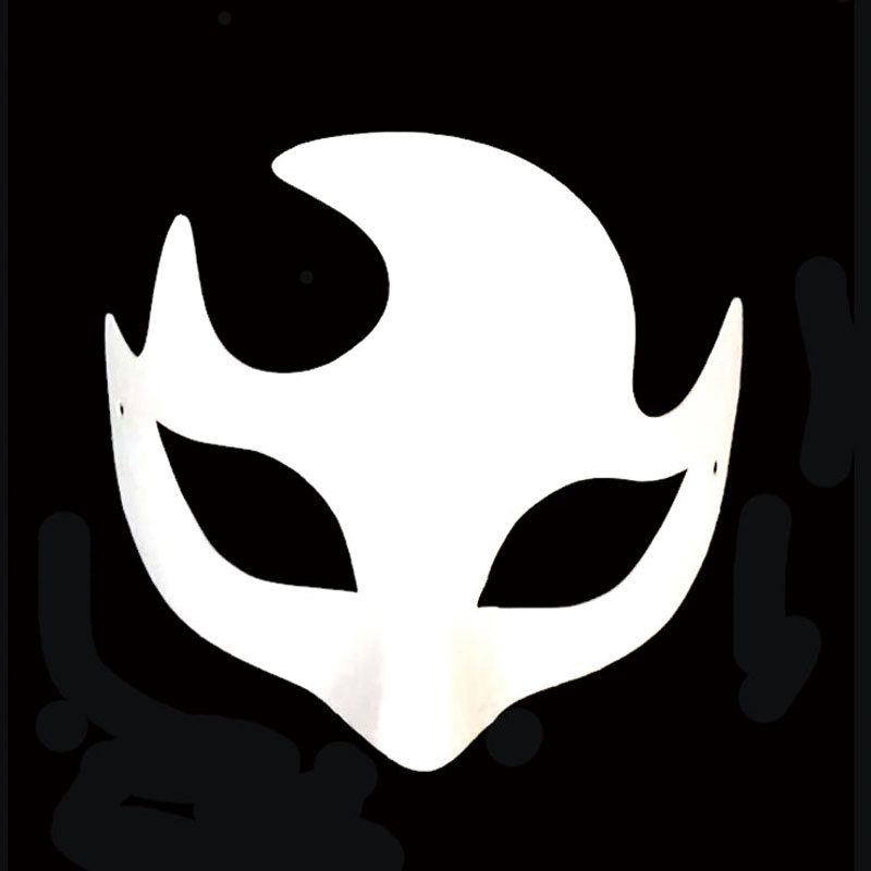 Máscara de zorro de papel maché – DIY, para pintura/teatro/Halloween