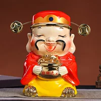 Jingdezhen 2.5kg God of Wealth Креативная бутылка для вина Набор из 2.5kg пустых бутылок для вина Керамическая банка для вина Прямая продажа с фабрики.