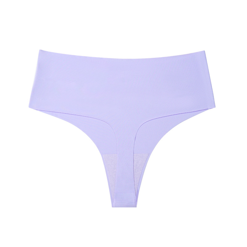 Europa y América sexy transpirable thongs de algodón entrepierna una pieza de cintura alta deportivo sin marcas de tamaño grande T pantalones íntimas mujeres