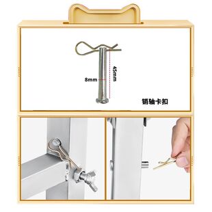 Decoration putty movable scaffold thickened folding iron horse stool accessories non-slip plastic foot pin screw