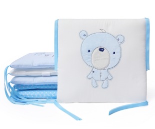 Yuan AI fairy tale baby bedding bedding children's bed circumference bed support Blue BB bear