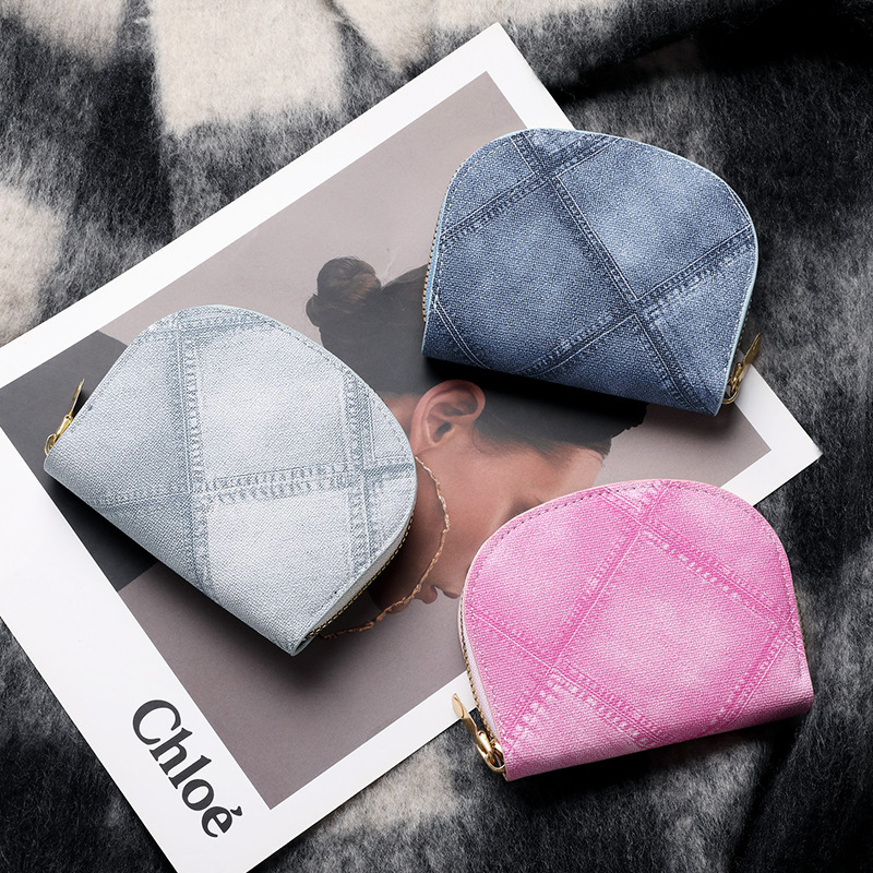 Comercio exterior transfronterizo para mujer, funda para tarjeta, funda para tarjeta, verano 2024, nueva moda, bolso de mano azul de mezclilla, funda para tarjeta