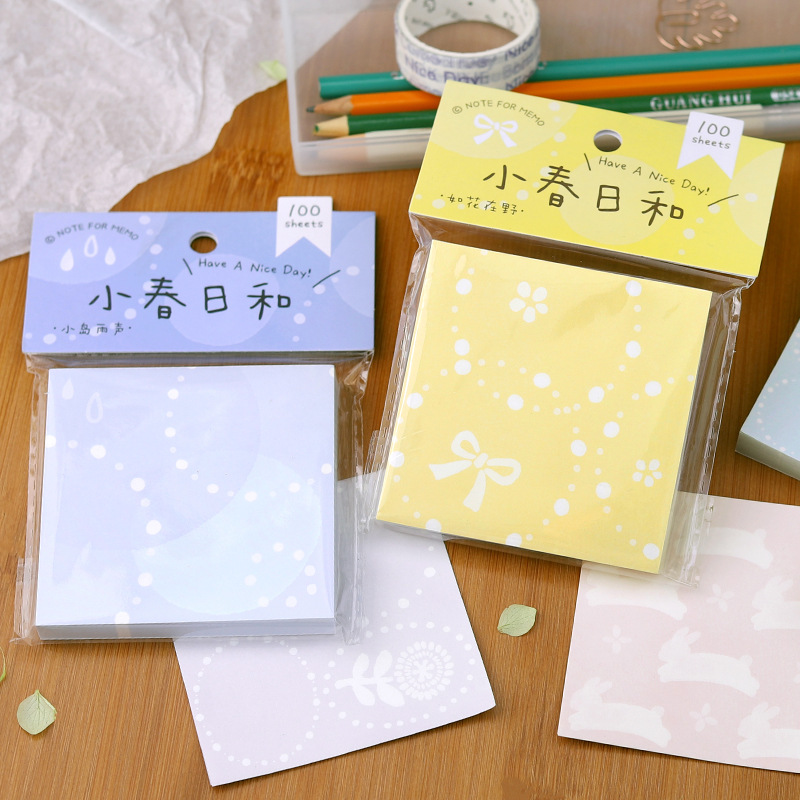 100 메모장 xiaochun 일 및 시리즈 손 계정 자료 diy 백킹 종이 메시지 참고 사항