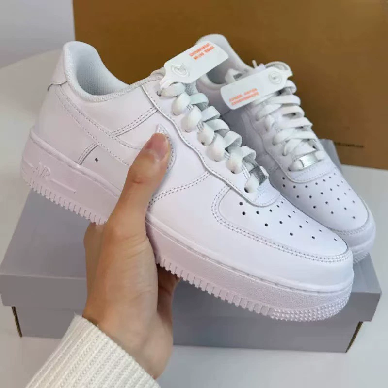 Nike Official Putian Pure Original Air Force One Pure White All Black Wheat Color Breathable Men's and Women's Air Cushion Low-Top Sneakers