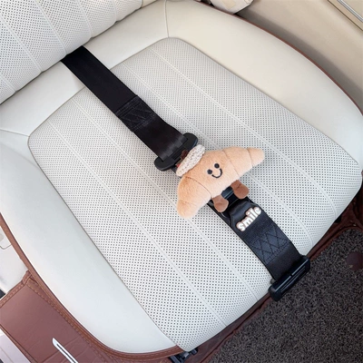 anti-collision belly support belt Car seat belt - three-point-anti-strangling-safety-belt-black-and-beige-beret