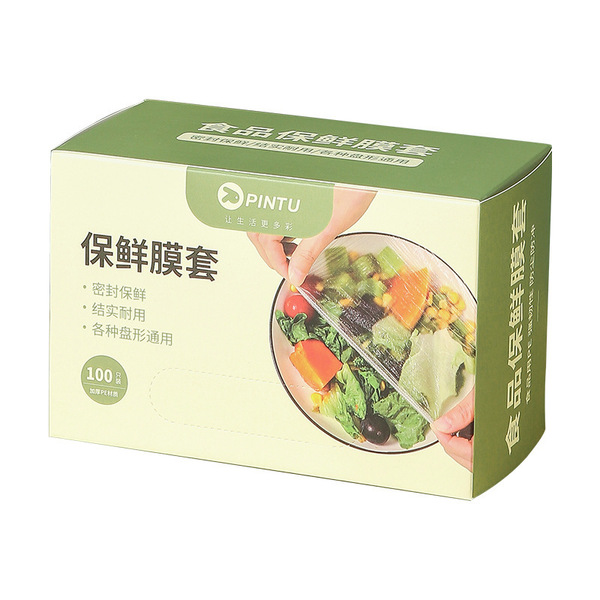 Disposable plastic wrap box contains 100 only loose food -grade…