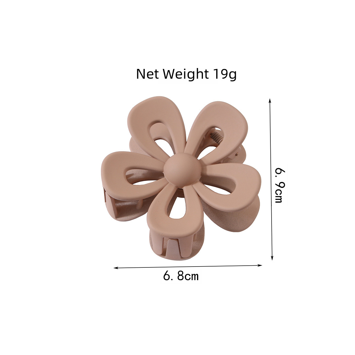 Uus õõnes suurte lilledega haaratsiklamber, jäätunud akrüülist haiklamber, naiste juukseklamber, seljaotsa haarats, hulgimüük_voghion.com