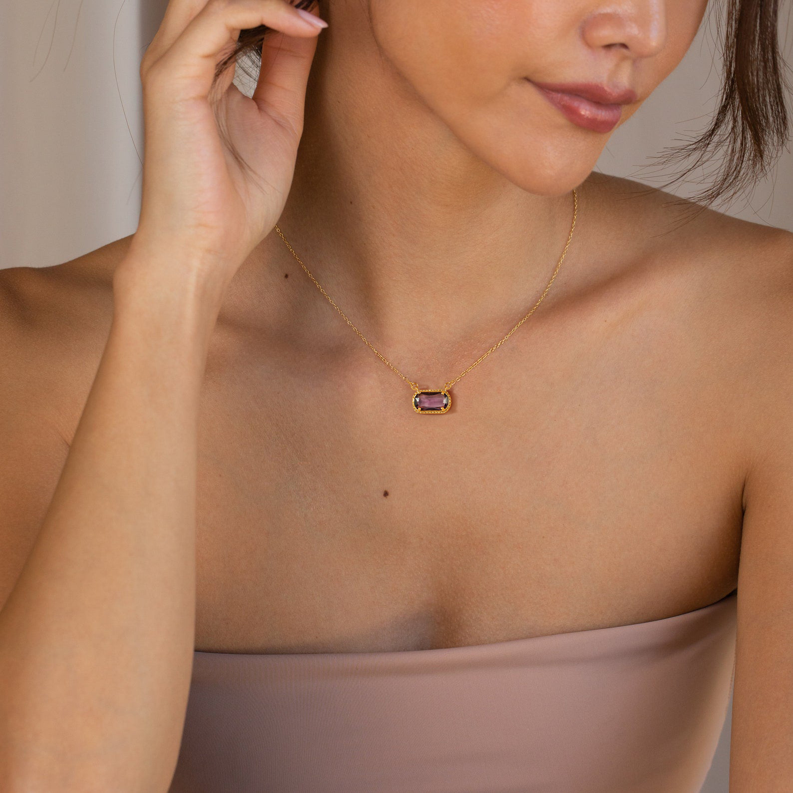 304 Stainless Steel Material Solid Color Pattern Women's Gender Wholesale Jewelry Vacation Simple Style Solid Color 304 Stainless Steel Pendant Necklace Cable Chain