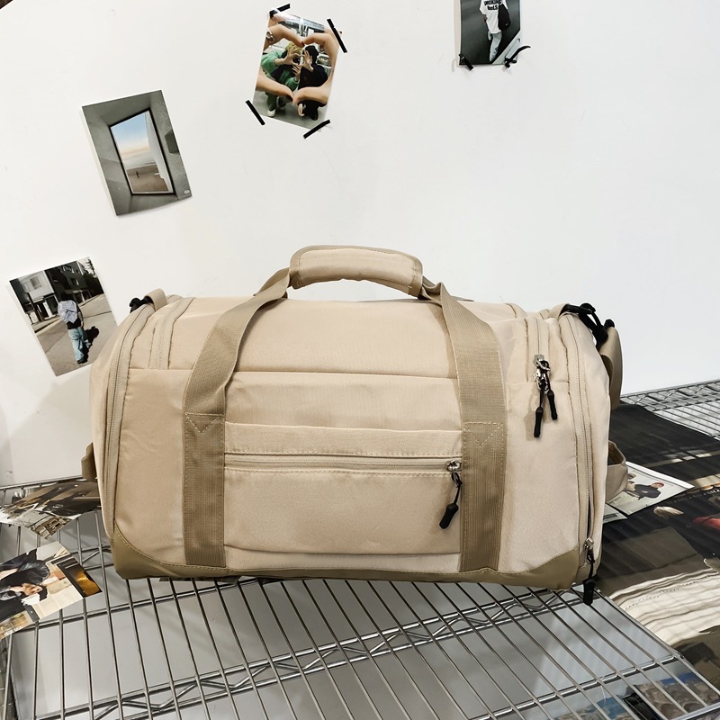 Bolsa de viaje portátil con almacenamiento de zapatos independiente, bolsa deportiva de ocio de gran capacidad para hombres, bolsa de ropa de cama inclinada ligera para mujeres