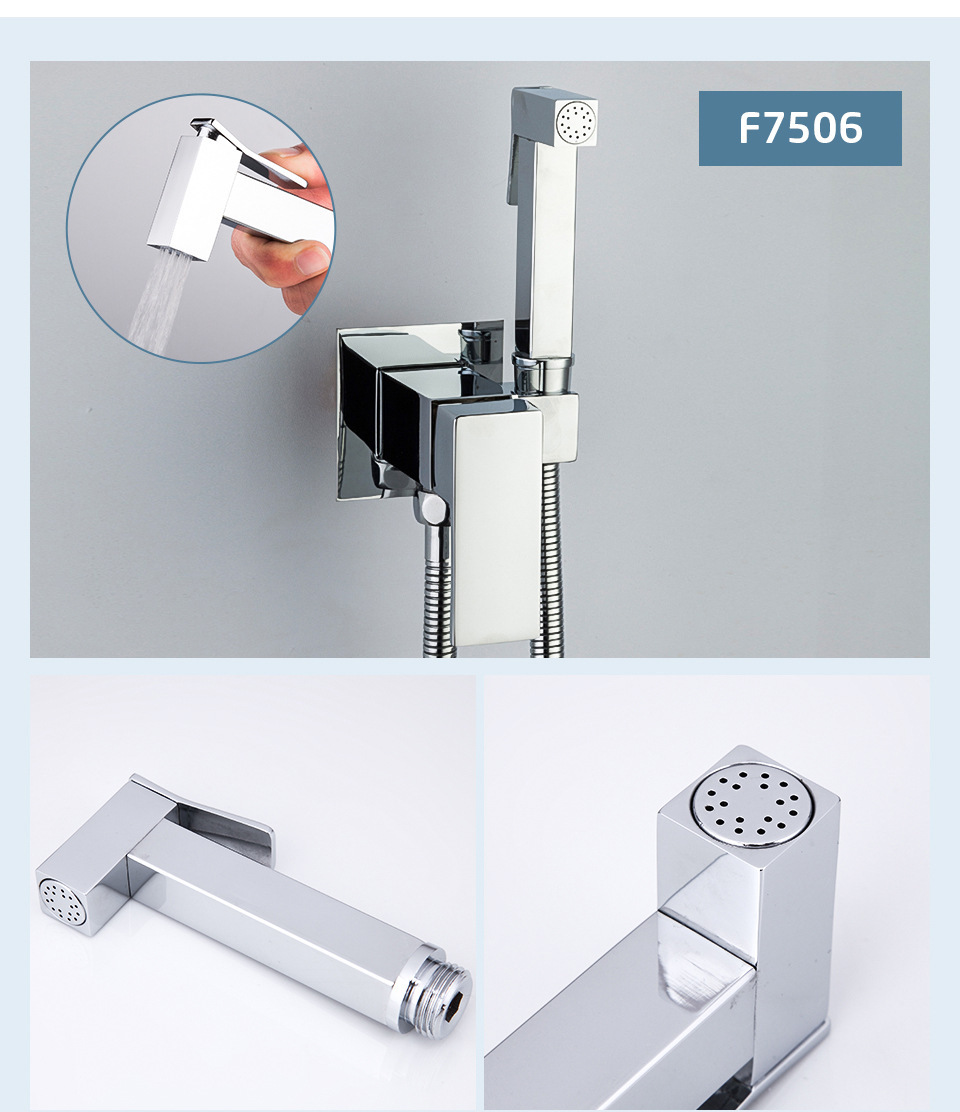 Cross-border toilet spray gun faucet concealed shower head alloy bidet spray gun Toilet companion bathroom mixing valve undefined