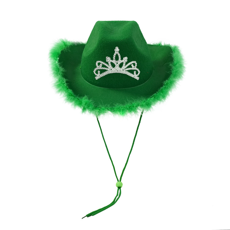 Sombreros de corona de lana sólida, nuevos sombreros de vaqueros industria pesada occidentales, sombreros de Halloween, sombreros de fiesta, sombreros de fiesta