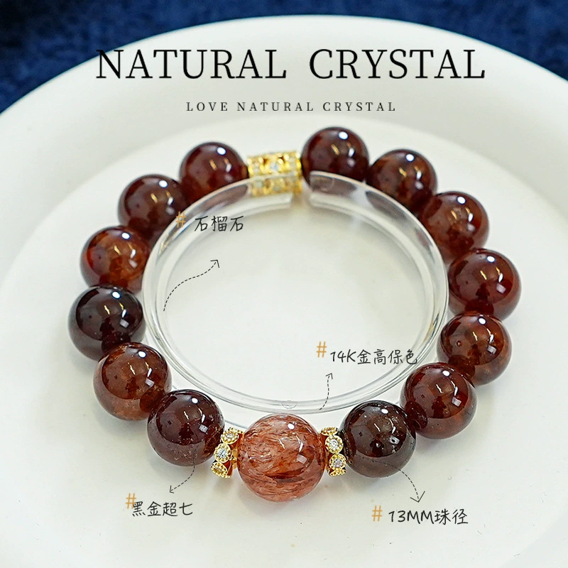 Органический crystal браслет гранат, подарок на день рождения, оптом