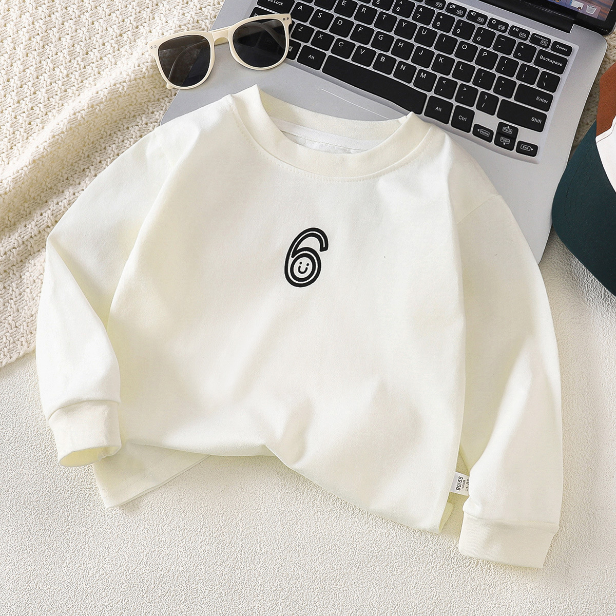 Camisetas de Manga Larga de Algodón Puro para Niños, Camisetas Interiores para Niños y Niñas, Camisetas para Bebés, Ropa Infantil al por Mayor