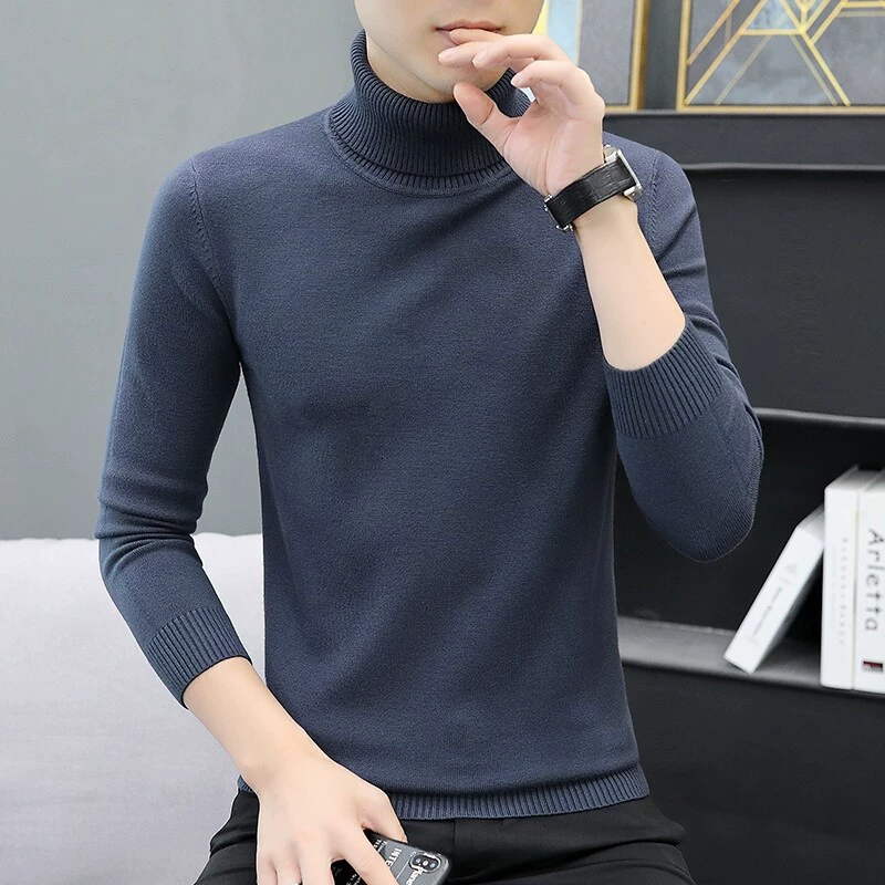 [Новый] Осенний и зимний повседневный свитер мужской вязаный нижний свитер файл.