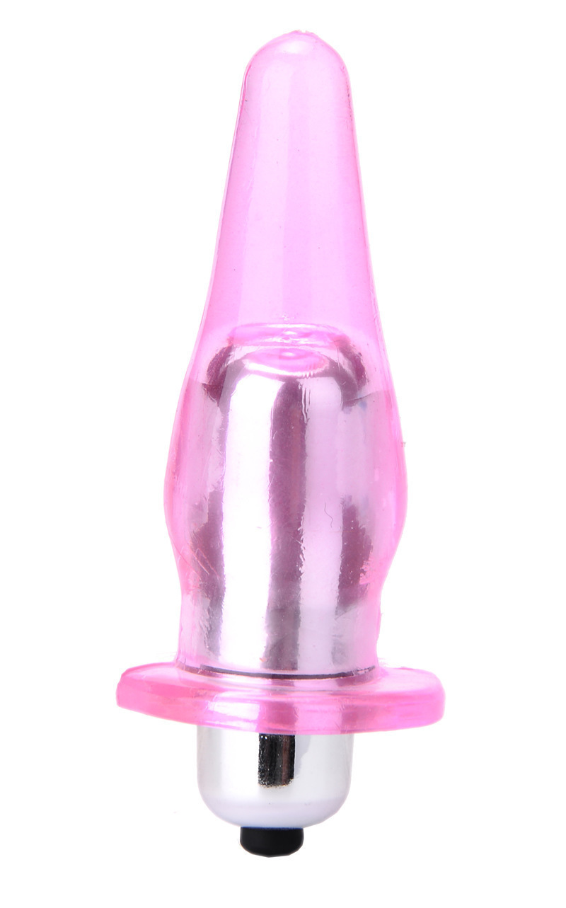 Vibrating Finger Anal Plug, TPE Bullet Egg Toy for Couples, Black — detail image 5