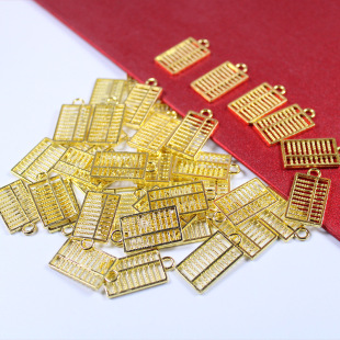 Gold alloy small abacus decoration 24mm mini abacus mobile phone shell decoration home worship supplies crafts batch