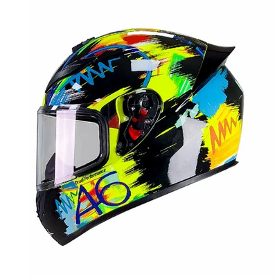 Motorcycle Safety Supplies — Aliexpress Cycling Helmet, Dropshipping - qk111-graffiti-with-clear-lenses-s