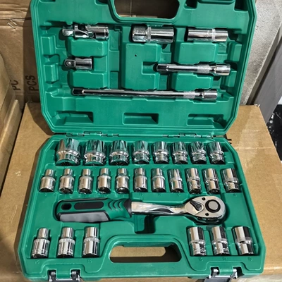 Mühərrik tənzimləmə alətləri: Repair Tool Set Socket - 32-piece-set-with-72-teeth-for-auto-repair-replacement-guaranteed-if-damaged