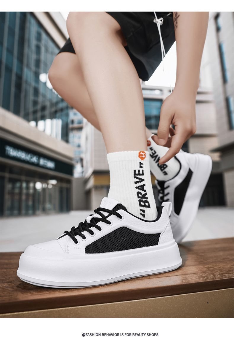 Men's Sneakers, Summer 2026 New Fashion, Thick-soled Casual Running Shoes, Mesh, Non-slip, Stylish And Trendy_vogvips.com