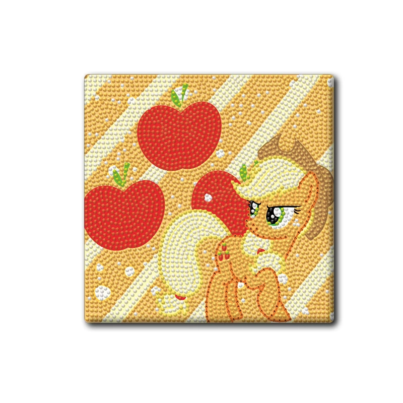 Набор алмазной живописи Мой маленький пони DIY-набор, холст 30×30 см, рама из массива дерева, полная стежковая работа