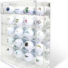 透明亚克力高尔夫球防尘展示架可放20个高尔夫球展示柜 跨境