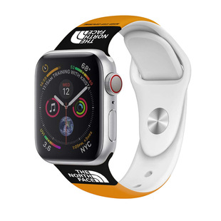 Suitable for Apple iWatch Silicone Strap North North Face Printing Popular Trendy Brand Strap Uv Printing Wristband